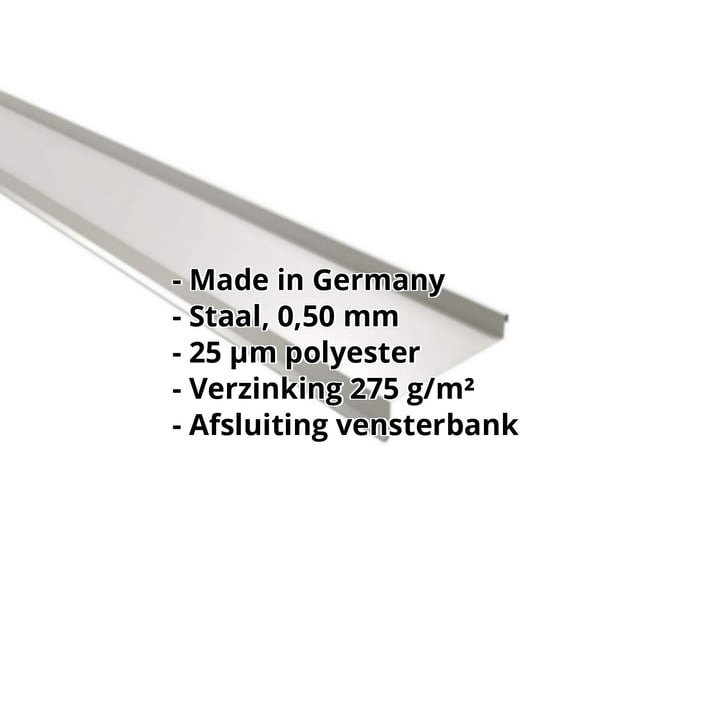 Vensterbank | 50 x 115 x 40 x 2000 mm | Staal 0,50 mm | 25 µm Polyester | 9006 - Zilver-Metallic #2