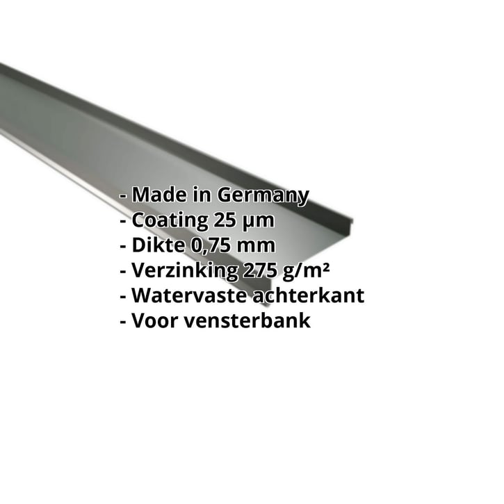 Vensterbank | 50 x 115 x 40 x 2000 mm | Staal 0,75 mm | 25 µm Polyester | 6020 - Chroomoxydegroen #2