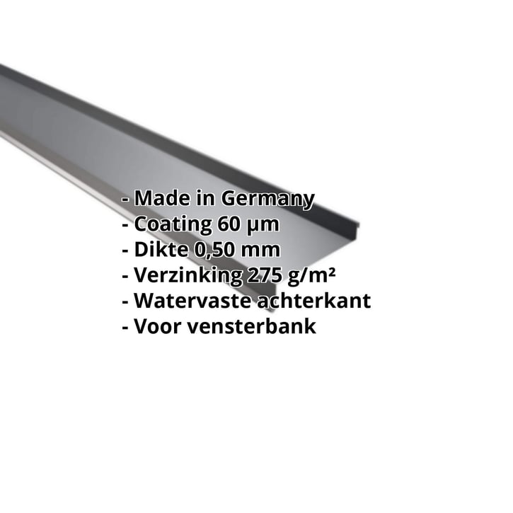 Vensterbank | 50 x 115 x 40 x 2000 mm | Staal 0,50 mm | 60 µm Puramid | 7016 - Antracietgrijs #2