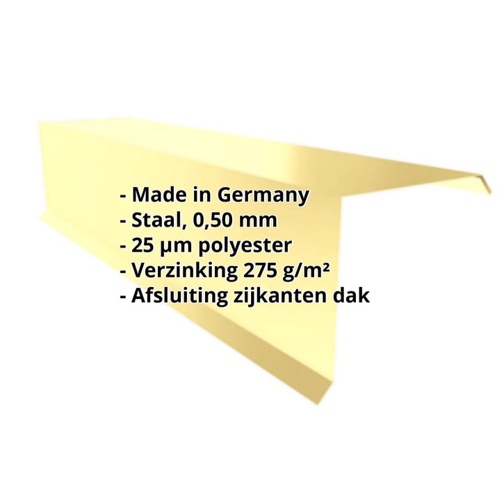 Windveer | 110 x 100 x 2000 mm | Staal 0,50 mm | 25 µm Polyester | 1015 - Licht ivoorkleurig #2