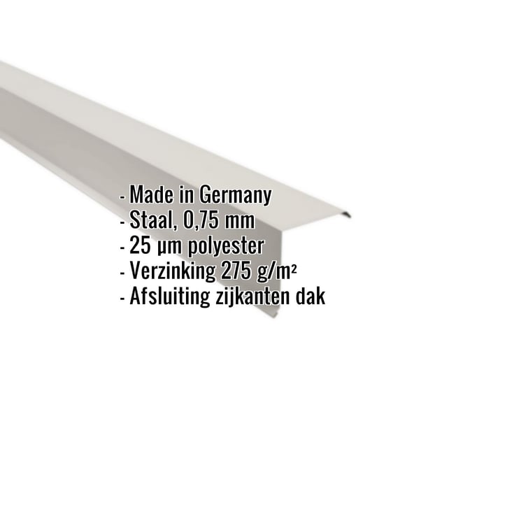 Windveer | 11,5 x 11,5 cm | Staal 0,75 mm | 25 µm Polyester | 9002 - Grijswit #2
