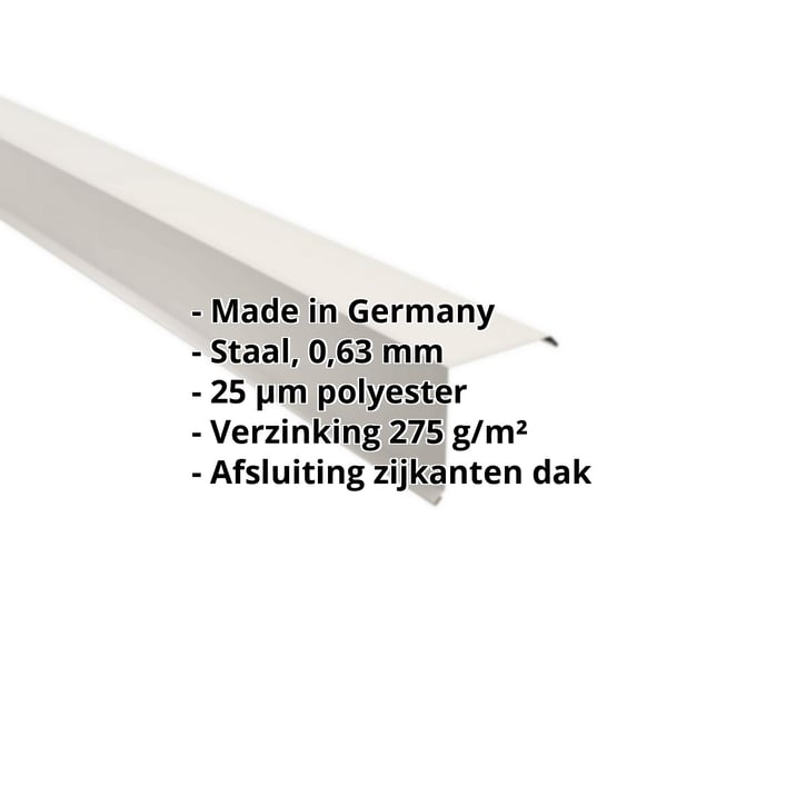 Windveer | 115 x 115 mm | Staal 0,63 mm | 25 µm Polyester | 9010 - Zuiverwit #2