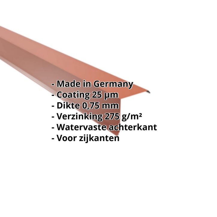 Windveer | 115 x 115 mm | Staal 0,75 mm | 25 µm Polyester | 8004 - Koperbruin #2