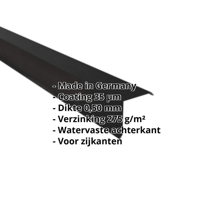 Windveer | 115 x 115 mm | Staal 0,50 mm | 35 µm Mattpolyester | 33 - Zwart #2