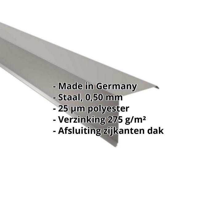 Windveer | 150 x 150 mm | Staal 0,50 mm | 25 µm Polyester | 9007 - Grijs aluminiumkleurig #2