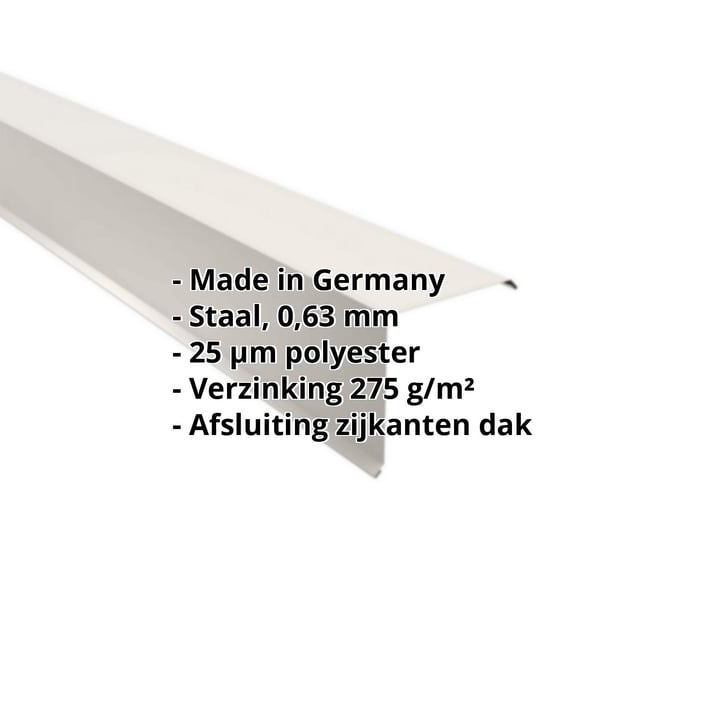 Windveer | 150 x 150 mm | Staal 0,63 mm | 25 µm Polyester | 9010 - Zuiverwit #2