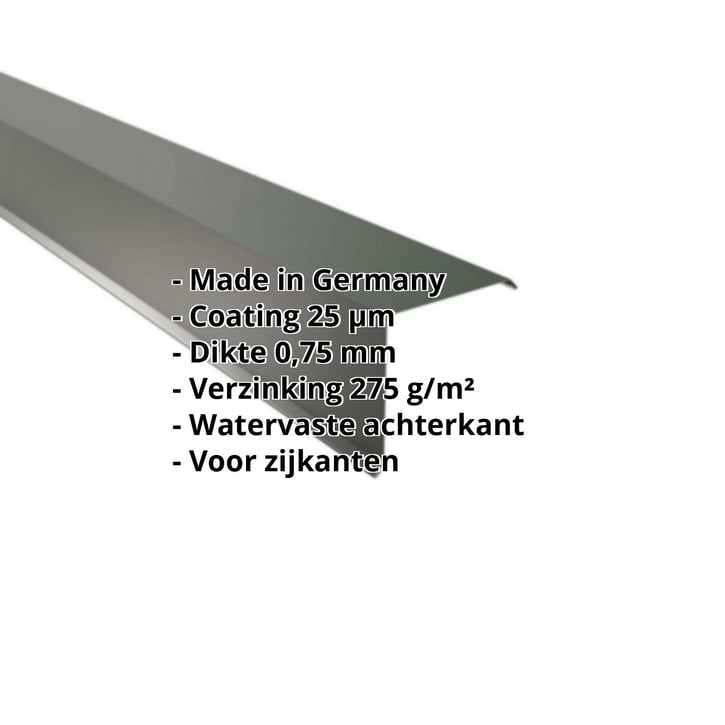 Windveer | 150 x 150 mm | Staal 0,75 mm | 25 µm Polyester | 6020 - Chroomoxydegroen #2