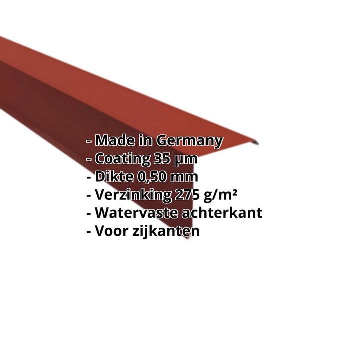 Windveer | 150 x 150 mm | Staal 0,50 mm | 35 µm Mattpolyester | 29 - Rood #2