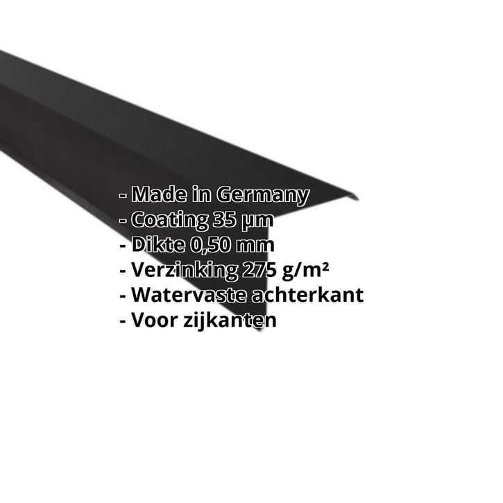 Windveer | 150 x 150 mm | Staal 0,50 mm | 35 µm Mattpolyester | 33 - Zwart #2