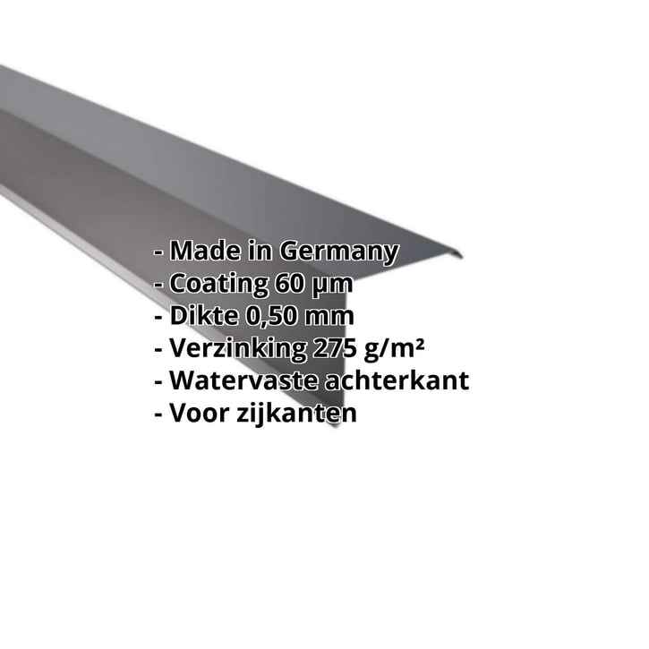 Windveer | 150 x 150 mm | Staal 0,50 mm | 60 µm Puramid | 7016 - Antracietgrijs #2
