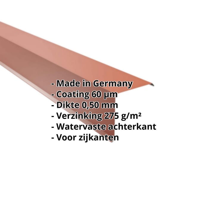 Windveer | 150 x 150 mm | Staal 0,50 mm | 60 µm Puramid | 8004 - Koperbruin #2