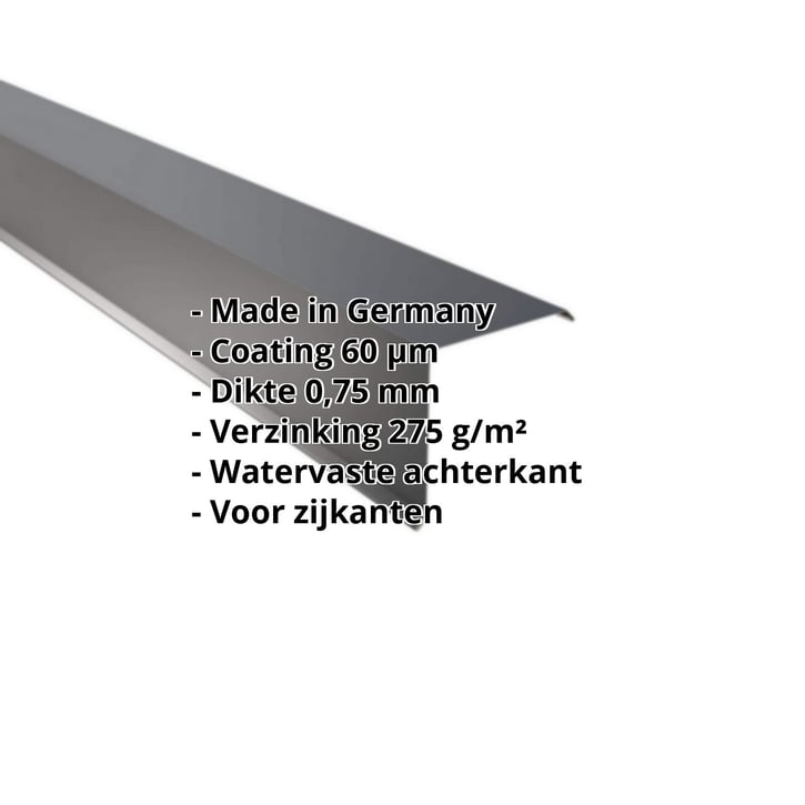 Windveer | 150 x 150 mm | Staal 0,75 mm | 60 µm Puramid | 7016 - Antracietgrijs #2