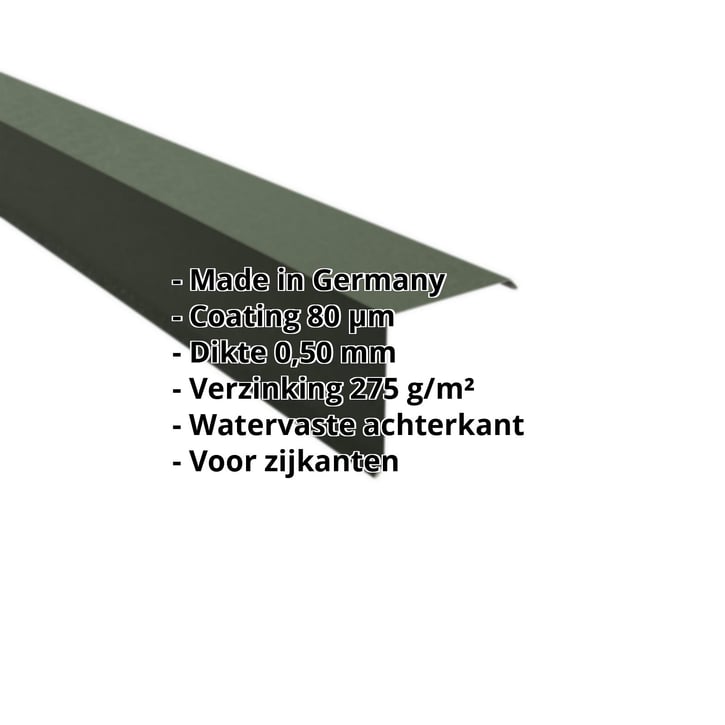 Windveer | 150 x 150 mm | Staal 0,50 mm | 80 µm Shimoco | 6020 - Chroomoxydegroen #2