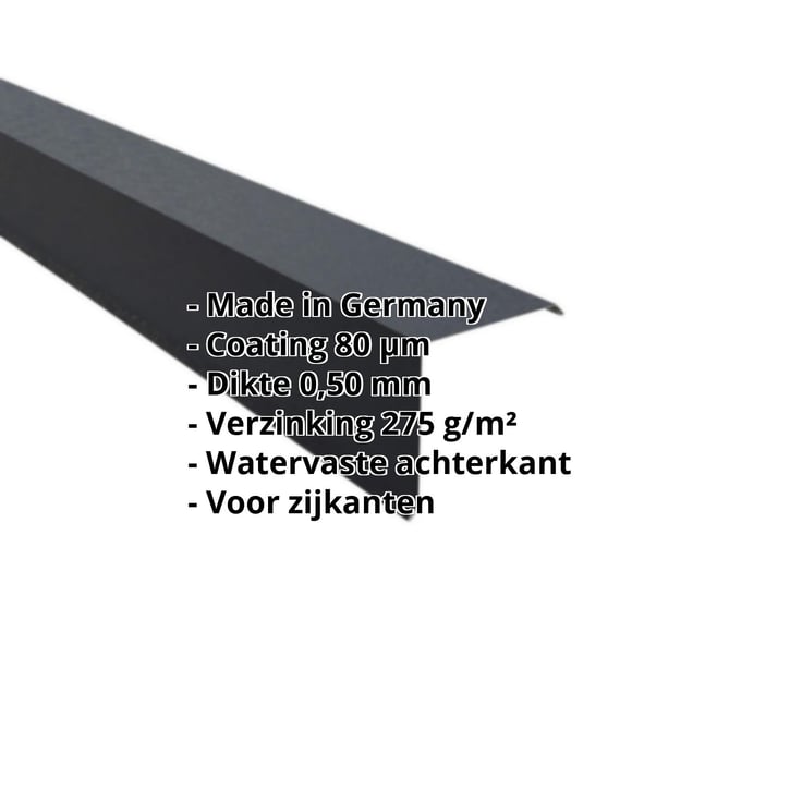 Windveer | 150 x 150 mm | Staal 0,50 mm | 80 µm Shimoco | 7016 - Antracietgrijs #2