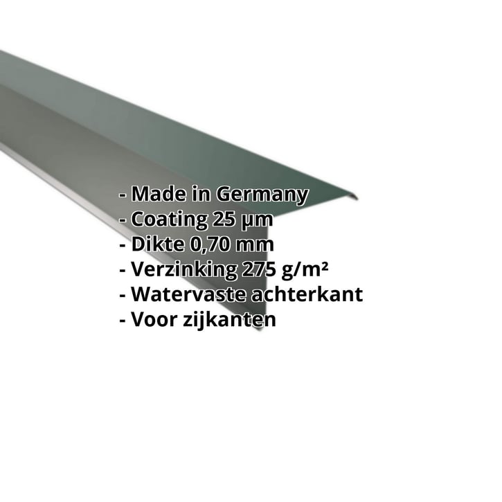 Windveer | 150 x 150 mm | Aluminium 0,70 mm | 25 µm Polyester | 6005 - Mosgroen #2
