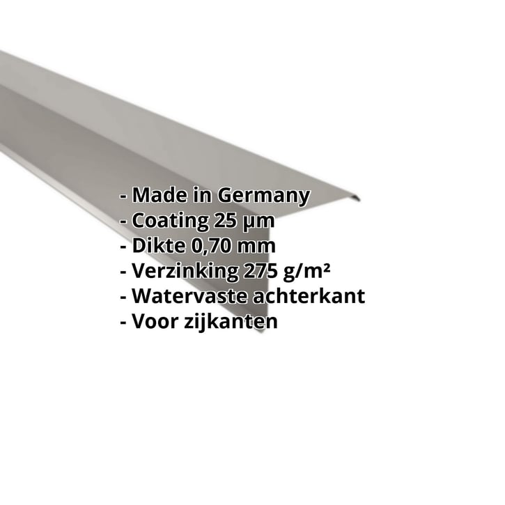 Windveer | 150 x 150 mm | Aluminium 0,70 mm | 25 µm Polyester | 9007 - Grijs aluminiumkleurig #2