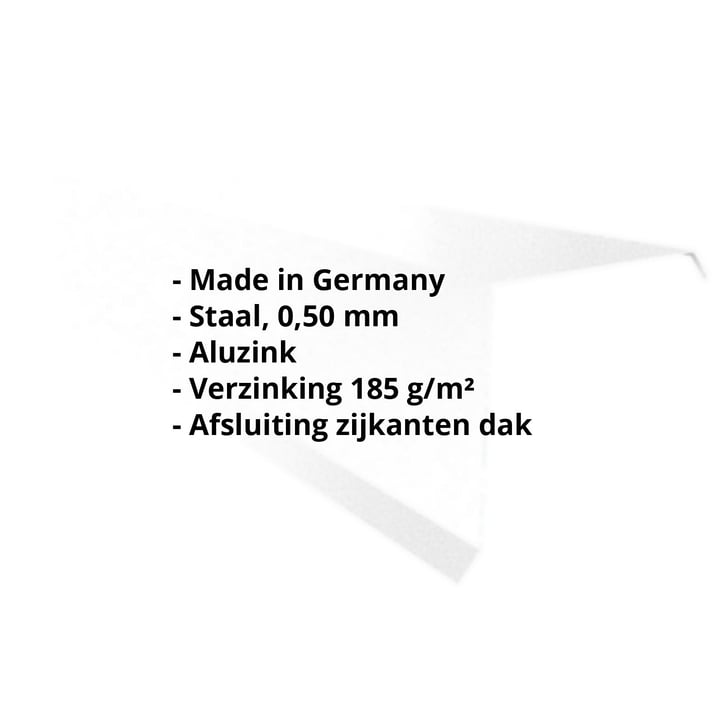 Windveer | 150 x 150 x 2000 mm | Staal 0,50 mm | Aluzink | Zilvergrijs #2