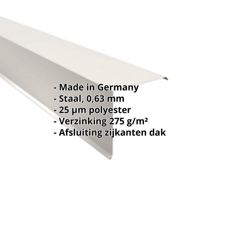 Windveer | 200 x 200 mm | Staal 0,63 mm | 25 µm Polyester | 9010 - Zuiverwit #2