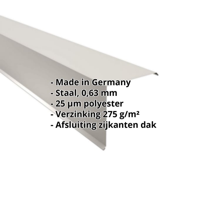Windveer | 200 x 200 mm | Staal 0,63 mm | 25 µm Polyester | 9002 - Grijswit #2
