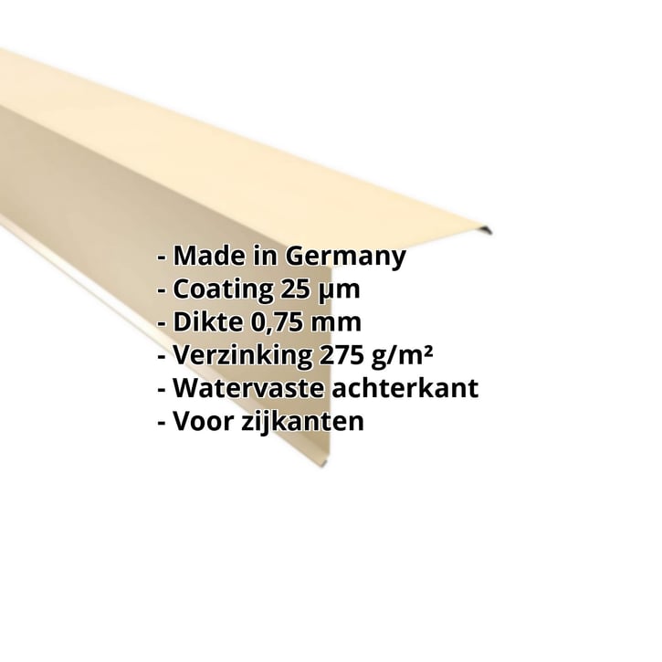 Windveer | 200 x 200 mm | Staal 0,75 mm | 25 µm Polyester | 1015 - Licht ivoorkleurig #2