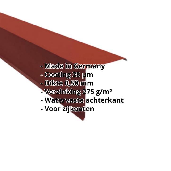 Windveer | 200 x 200 mm | Staal 0,50 mm | 35 µm Mattpolyester | 29 - Rood #2