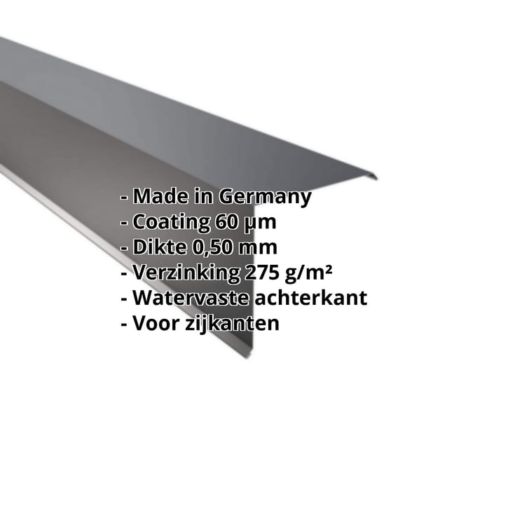 Windveer | 200 x 200 mm | Staal 0,50 mm | 60 µm Puramid | 7016 - Antracietgrijs #2