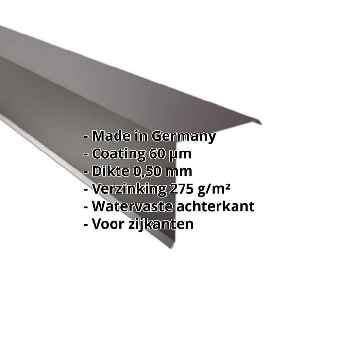 Windveer | 200 x 200 mm | Staal 0,50 mm | 60 µm Puramid | 6017 - Chocoladebruin #2