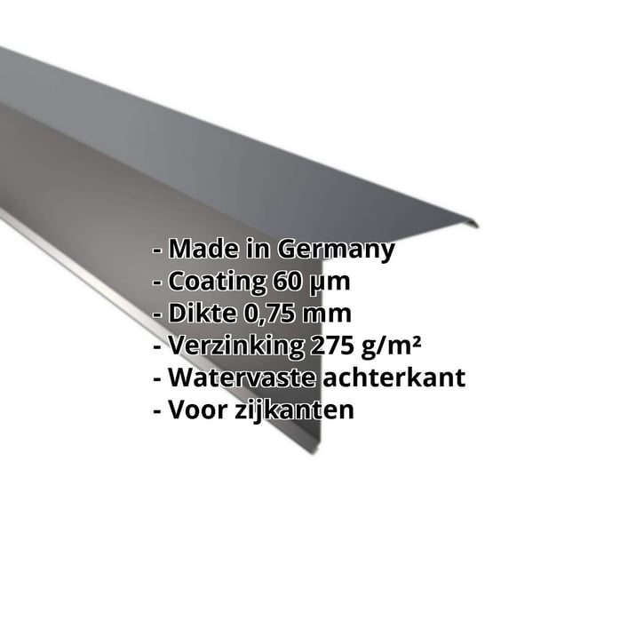 Windveer | 200 x 200 mm | Staal 0,75 mm | 60 µm Puramid | 7016 - Antracietgrijs #2