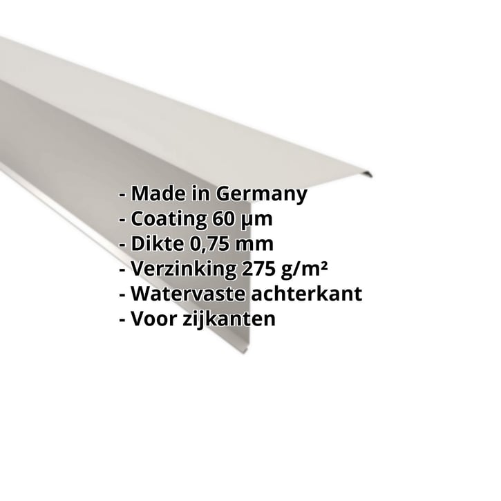 Windveer | 200 x 200 mm | Staal 0,75 mm | 60 µm Puramid | 9002 - Grijswit #2