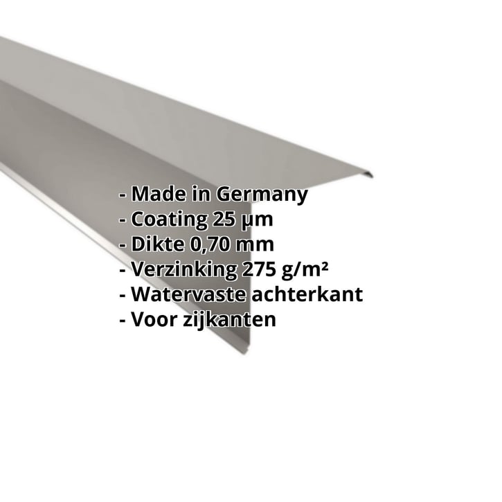 Windveer | 200 x 200 mm | Aluminium 0,70 mm | 25 µm Polyester | 9007 - Grijs aluminiumkleurig #2