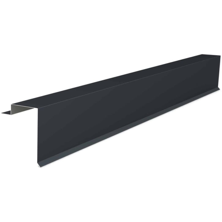Windveer | 45 x 90 x 215 x 2100 mm | Staal 0,50 mm | 25 µm Polyester | 7016 - Antracietgrijs #1