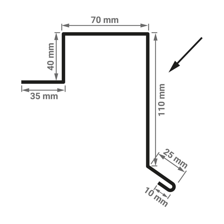 Windveer | Felsplaat PD-510-S | Staal 0,50 mm | 25 µm Polyester | 6005 - Mosgroen #4