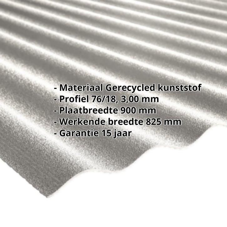 Kunststof profielplaat Scobanit light | 76/18 | 3,00 mm | Betonlook | 2000 mm #2
