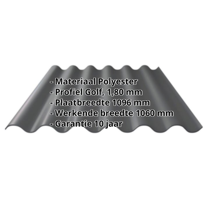 Polyester golfplaat Stabipol | 177/51 1,8 mm | Donkergrijs | 2000 mm Polyester golfplaat Stabipol | 177/51 | 1,8 mm | Donkergrijs | 2000 mm #2