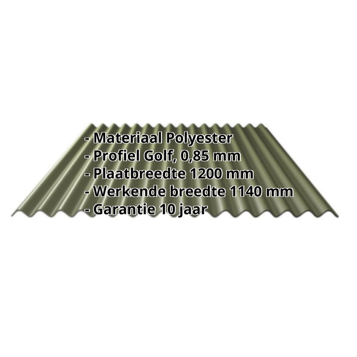 Polyester golfplaat Stabipol | LT 76/18 | 0,85 mm | Groen | 2000 mm #2