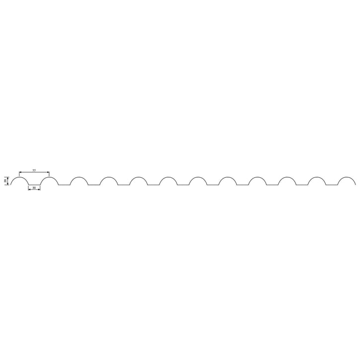 PVC profielplaat SINTRA | 77/18 | 1,20 mm | Antraciet metallic | 4500 mm #5