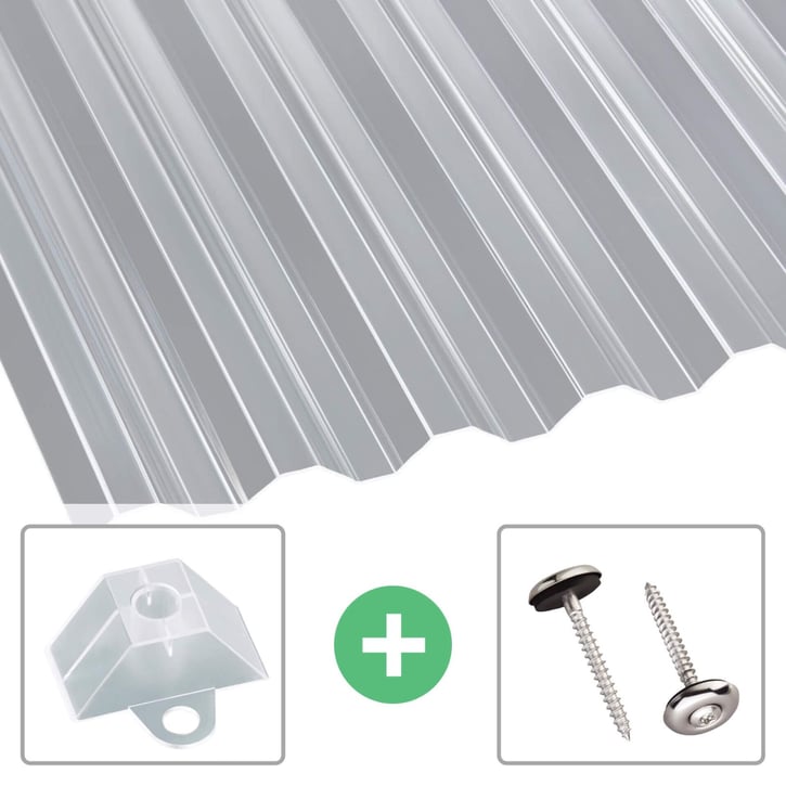 Acrylaat golfplaat | 76/18 | Voordeelpakket | 1,50 mm | Helder | Breedte 3,00 m | Lengte 2,00 m #1