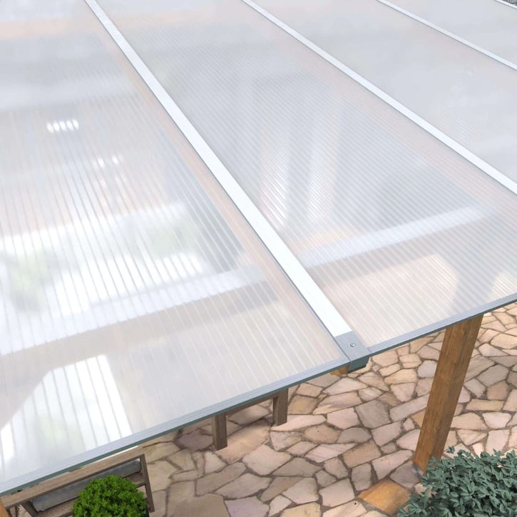 Acrylaat kanaalplaat | 16 mm | Profiel Zeven | Voordeelpakket | Plaatbreedte 1200 mm | Opaal wit | Breedte 3,79 m | Lengte 2,00 m #3