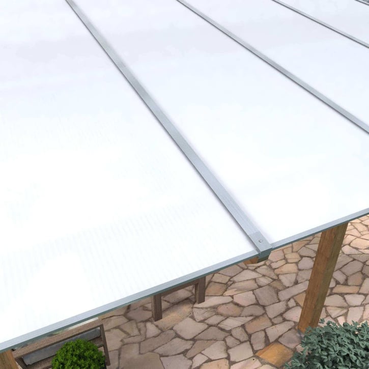 Polycarbonaat kanaalplaat | 16 mm | Profiel Mendig | Voordeelpakket | Plaatbreedte 1200 mm | Opaal wit | Extra sterk | Breedte 3,75 m | Lengte 2,00 m #3