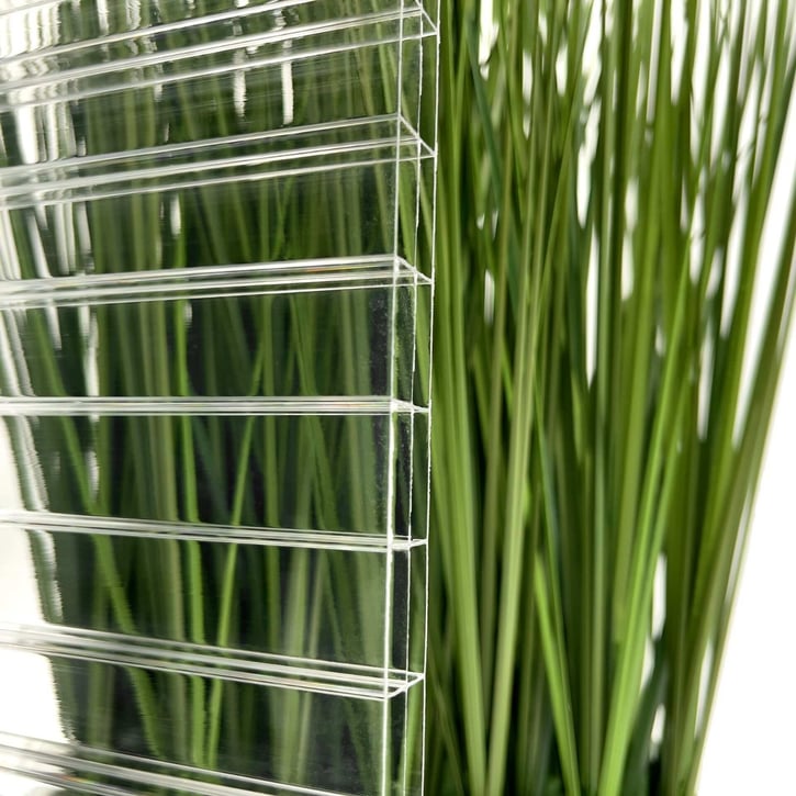 Polycarbonaat kanaalplaat | 16 mm | Profiel Zeven | Voordeelpakket | Plaatbreedte 980 mm | Helder | Novalite | Breedte 3,13 m | Lengte 2,00 m #4