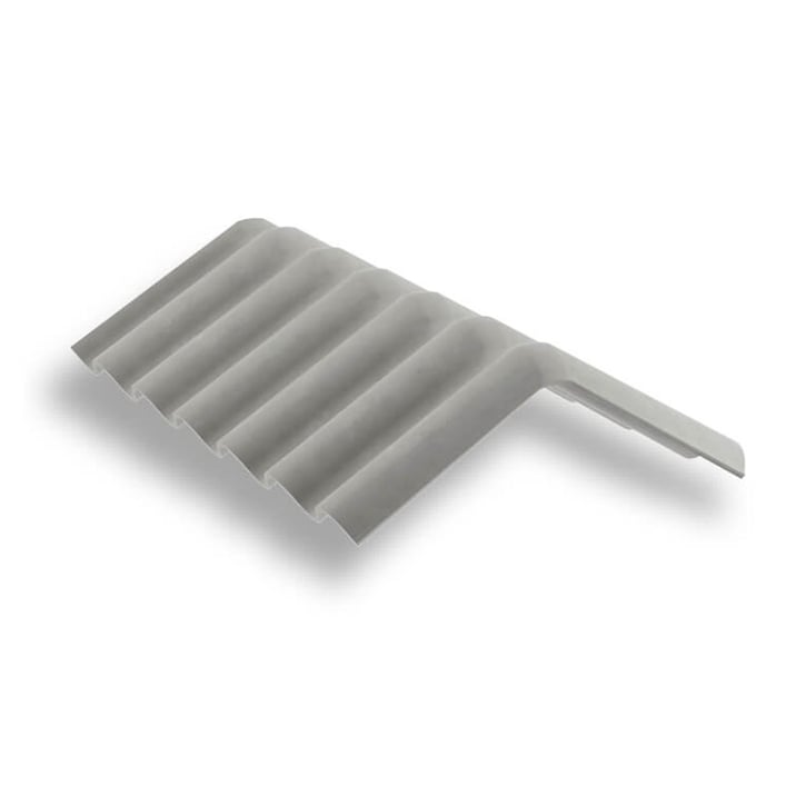Gegolfde hoeknok | 20° | 400 x 400 x 1095 mm | Zwart #1