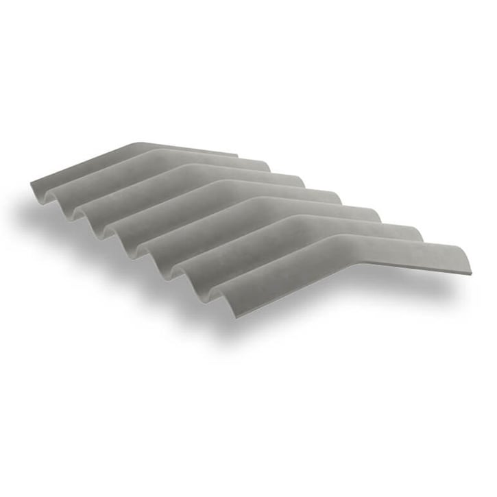 Gegolfde hoeknok | 15° | 300 x 300 x 1095 mm | Zwart #1