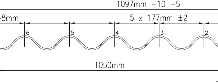 Vezelcement golfplaat P76 | Zwart | 1220 mm #3