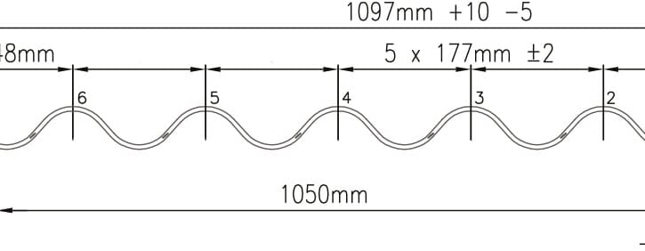 Vezelcement golfplaat P76 | Zwart | 1530 mm #3