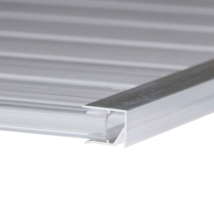 Afsluitprofiel bovenkant | 10 mm | Aluminium | Breedte 1000 mm | Blank #2
