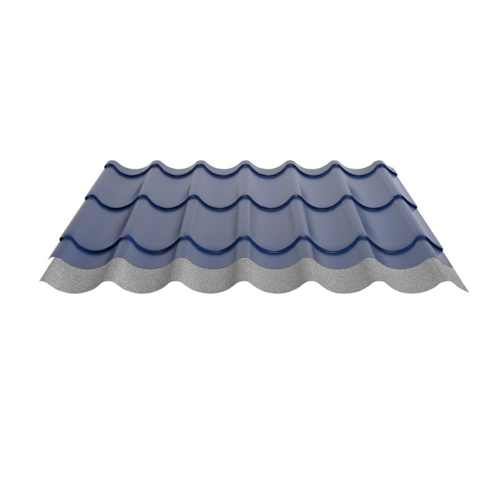 Dakpanplaat 2/1060 | Anti-Drup 1000 g/m² | Staal 0,50 mm | 25 µm Polyester | 5010 - Gentiaanblauw #5
