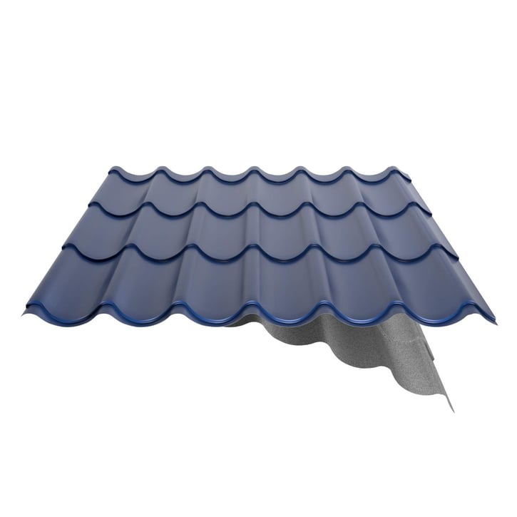 Dakpanplaat 2/1060 | Anti-Drup 1000 g/m² | Staal 0,50 mm | 25 µm Polyester | 5010 - Gentiaanblauw #6