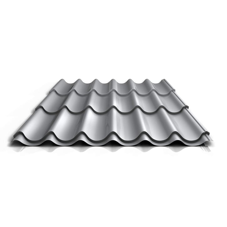Dakpanplaat 2/1060 | Anti-Drup 700 g/m² | Aluminium 0,70 mm | 25 µm Polyester | 9006 - Zilver-Metallic #1