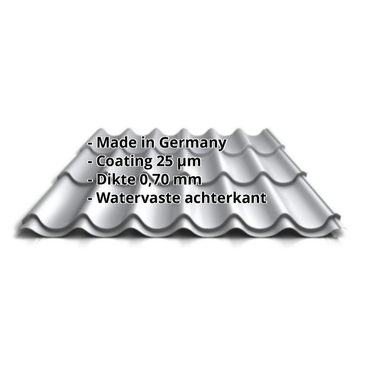 Dakpanplaat 2/1060 | Aluminium 0,70 mm | 25 µm Polyester | 9006 - Zilver-Metallic #2