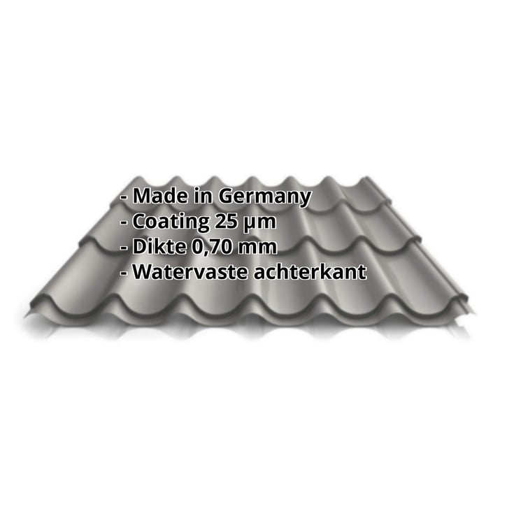 Dakpanplaat 2/1060 | Aluminium 0,70 mm | 25 µm Polyester | 9007 - Grijs aluminiumkleurig #2